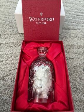 Waterford Crystal 1992 Christmas Bell Clear Crystal with Red Box